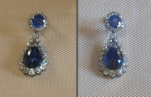 Boucle oreille saphir